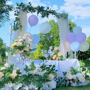 MICRENCY Adjustable Height Metal Table Arch Stand with Clamps Sturdy A-Frame Design for Weddings Birthdays Parties Christmas Easter Diwali Graduations Gold Black Heavy Duty Metal Frame