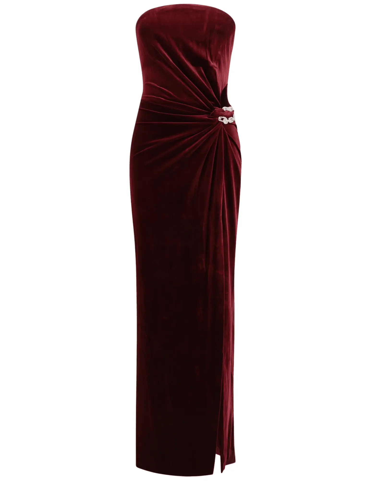 Self-Portrait Velvet Bandeau Maxi Dress-SALE