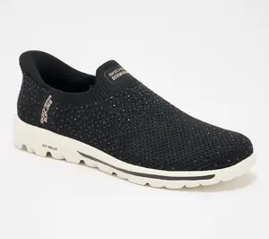Skechers Slip-ins GO WALK Travel Rhinestone Shoes - Amara