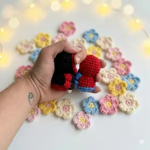 Handmade Crocheted Hanging Car Charm for Car, Bag, or Desk - Soft Cotton Yarn, Safe Eyes, 4 Inch Tall - Perfect Gift