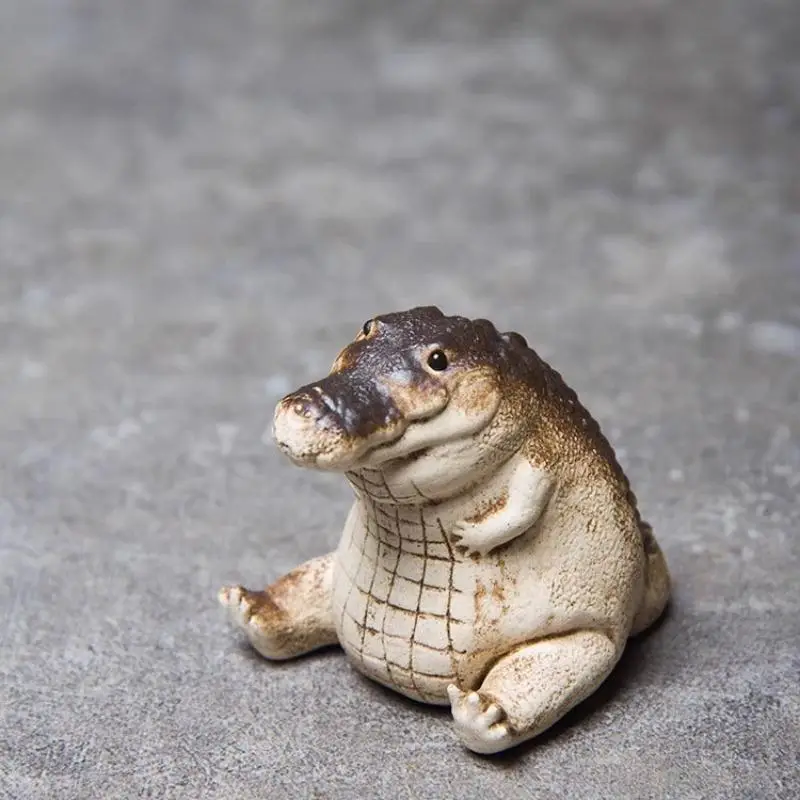 Baby Crocodile Shaped Tea Cup Decoration, Creative Cute Crocodile Tea Cup Ornament, Home Decor for Living Room Bedroom Office