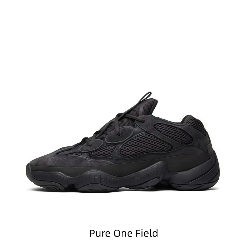Lightweight All Black Patch Dad Sneakers Breathable Mesh Upper Cushion Midsole Trendy Street Style Comfort Walking Shoes