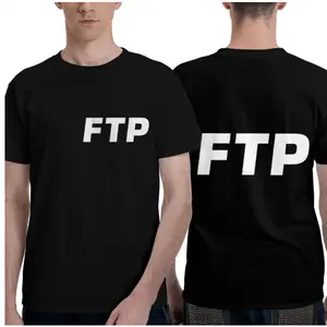 2026 Ftp Printed T-Shirts Men's And Women's Harajuku Rap Styles Music Round Neck Short Sleeve Casual Loose Clothes