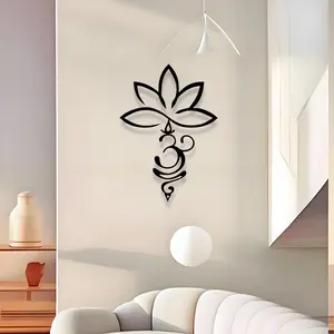 Lily Iron Art Wall Decor, Lotus Statue Mural, Perfect for Meditation Room Yoga Studio, Valentine's Day Gift, Rust-Resistant Metal