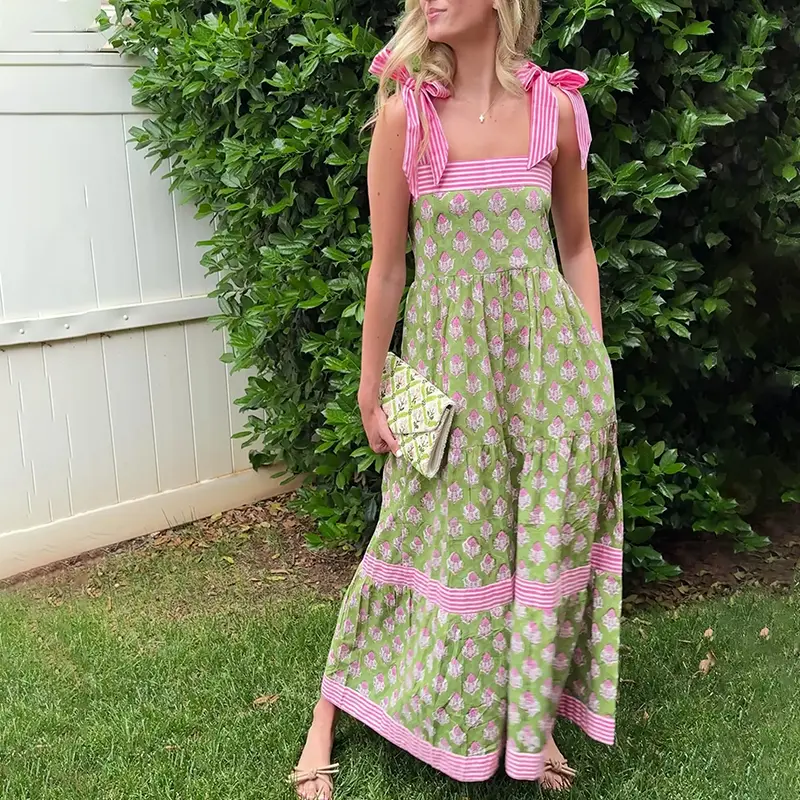 Women's Summer Boho Floral Dress Spaghetti Strap Tiered Sundress Casual Flowy Sleeveless Maxi Beach Dress with Pockets - TikTok Shop Women's Summer Boho Floral Dress Spaghetti Strap Tiered Sundress Casual Flowy Sleeveless Maxi Beach Dress with Pockets - TikTok Shop