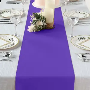 Polyester Table Runner 12"x108" Purple - Wrinkle-Resistant & Durable Table Decor