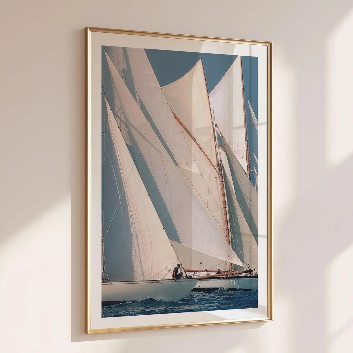 Old Money Sailboat Regatta Photo Print, Coastal Quiet Luxury Nautical Preppy Wall Art, Classic Yacht Racing Photography Poster, No Frame Poster Prints, Wall Hanging Decor