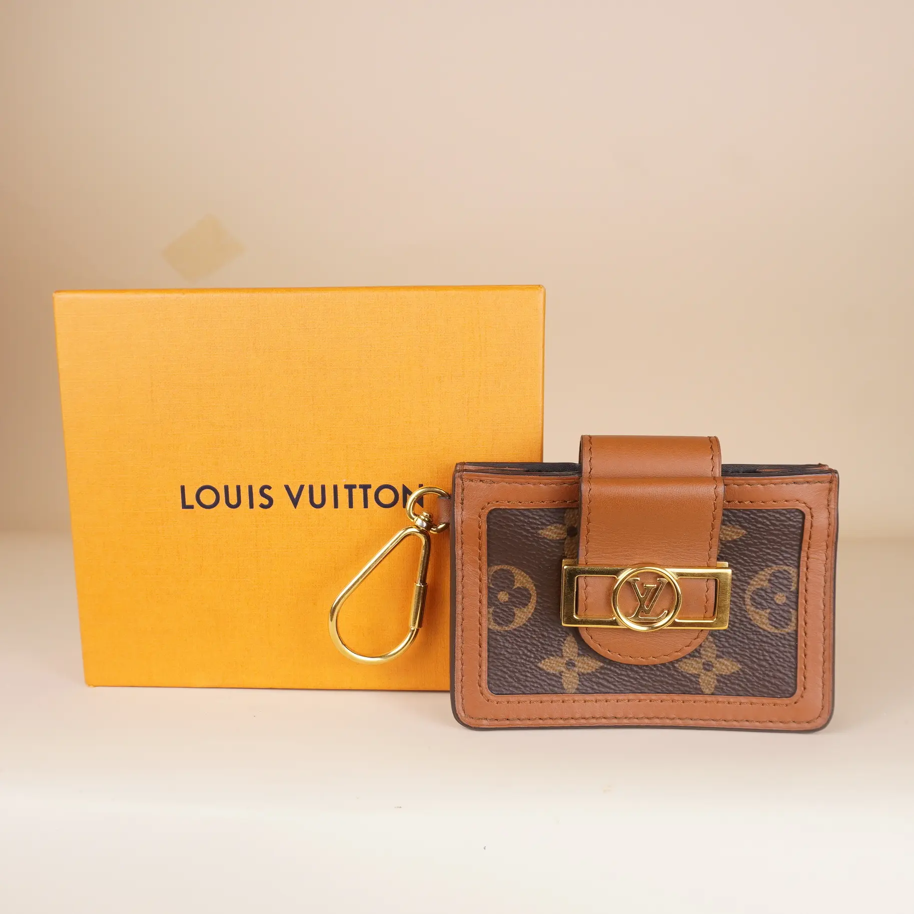 Pre-owned Louis Vuitton Canvas Small Leather Goods Monogram Reverse Dauphine Coin Purse