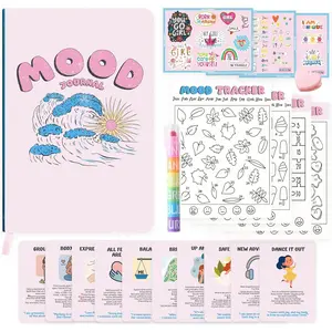 Mood Tracker Journal Set for Teen Girls & Women| 126-Day Guided Mental Health & Self-Care Planner with Daily Check-In, Weekly Reflection, Mood Charts & Mindfulness Cards| Journal Gift Kit