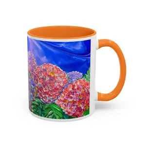 Hydrangea Bloom Mug | Colorful Floral Coffee Cup, 11oz or 15oz
