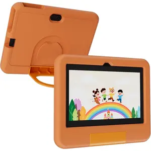 Orange Android Tablet with Expandable SD Storage, Quad-Core Processor, 1024x600 IPS Screen, Dual-Camera, 3000mAh Battery, Bluetooth, WiFi, GMS, Widevine L1, Fast Charging
