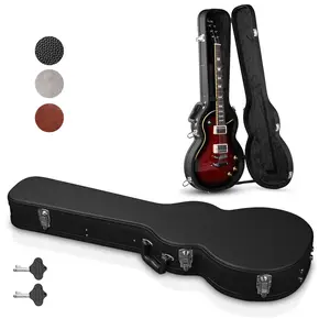 Yescom Lockable Electric Guitar Hard-Shell Case Les Paul Style Wood