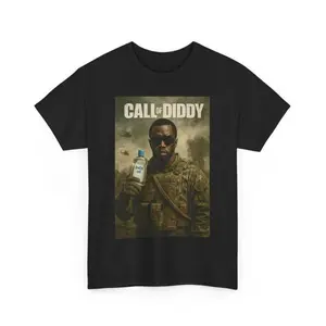 YD.S Print Cotton T-Shirt Call of Diddy - Funny Diddy Baby Oil Meme25 Cotton Shirt, 90s Graphic Tee Streetwear