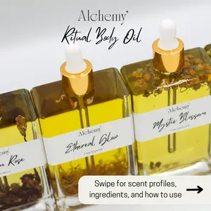 Vegan and Cruelty-Free, Lightweight, Non-Greasy Ritual Body or Anointing Oils with Botanical or Crystal Infusions