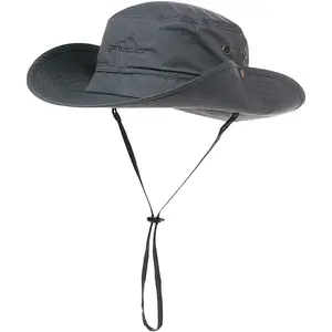 Oversize XL XXL Large Wide Brim  UPF 50+ Bucket Sun Summer Travel Fishing Hiking Fisherman Hat Detachable Chin
