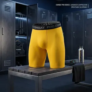 Men's Compression Shorts Spandex Sports Underwear - Athletic Performance Baselayer Workout Running Active Tights Breathable Moisture Wicking Quick Dry Stretch Fit for Gym Training Fitness Exercise