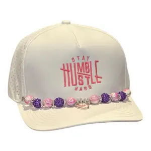 GHC's Custom Decorated "Hustle" Zapped Blackhawk R+/White/Pink