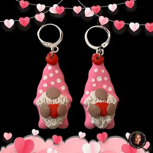 “My Gnomies” Valentine Polymer Clay Earrings