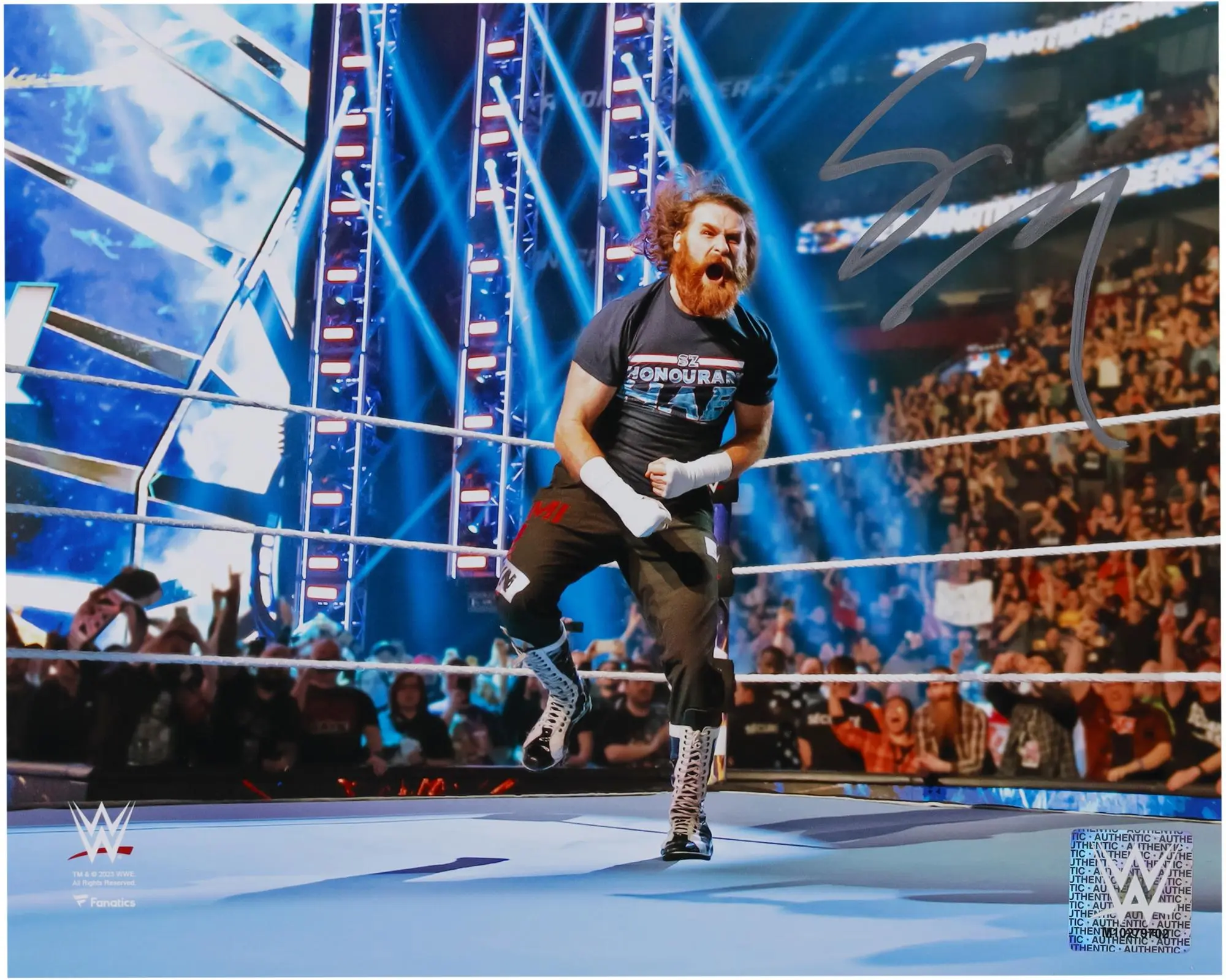 Sami Zayn WWE Autographed 8" x 10" Elimination Chamber Photograph - Fanatics Authentic Certified