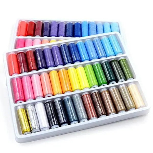 YOKOMA 39 Pcs 109 Yard Mixed Colors Polyester Spool Sewing Thread for Hand Machine YOKOMA 39 Pcs 109 Yard Mixed Colors Polyester Spool Sewing Thread for Hand Machine