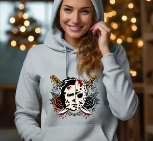 Jason And Micheal Halloween Hoodie- Horror Movie Hoodie-retro halloween Hoodie