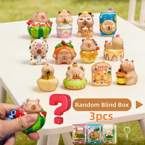 Surprised Blind Box Capybara Doll Toy ，3pcs Capybara  Toys • Slowly Ascending Toy • Suitable for Party Gifts, Birthday Gift Bag Fillers, Classroom Prizes • Christmas,  Easter and  Assorted Varieties，Capybara Keychain，fidget toys，squishy toys，sensory toys