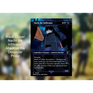 Nacht the Infiltrator:Abaddon the Despoiler Black Clover Commander Proxy