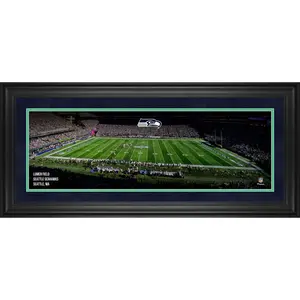 Seattle Seahawks Framed 10" x 30" Lumen Field Panoramic Photograph