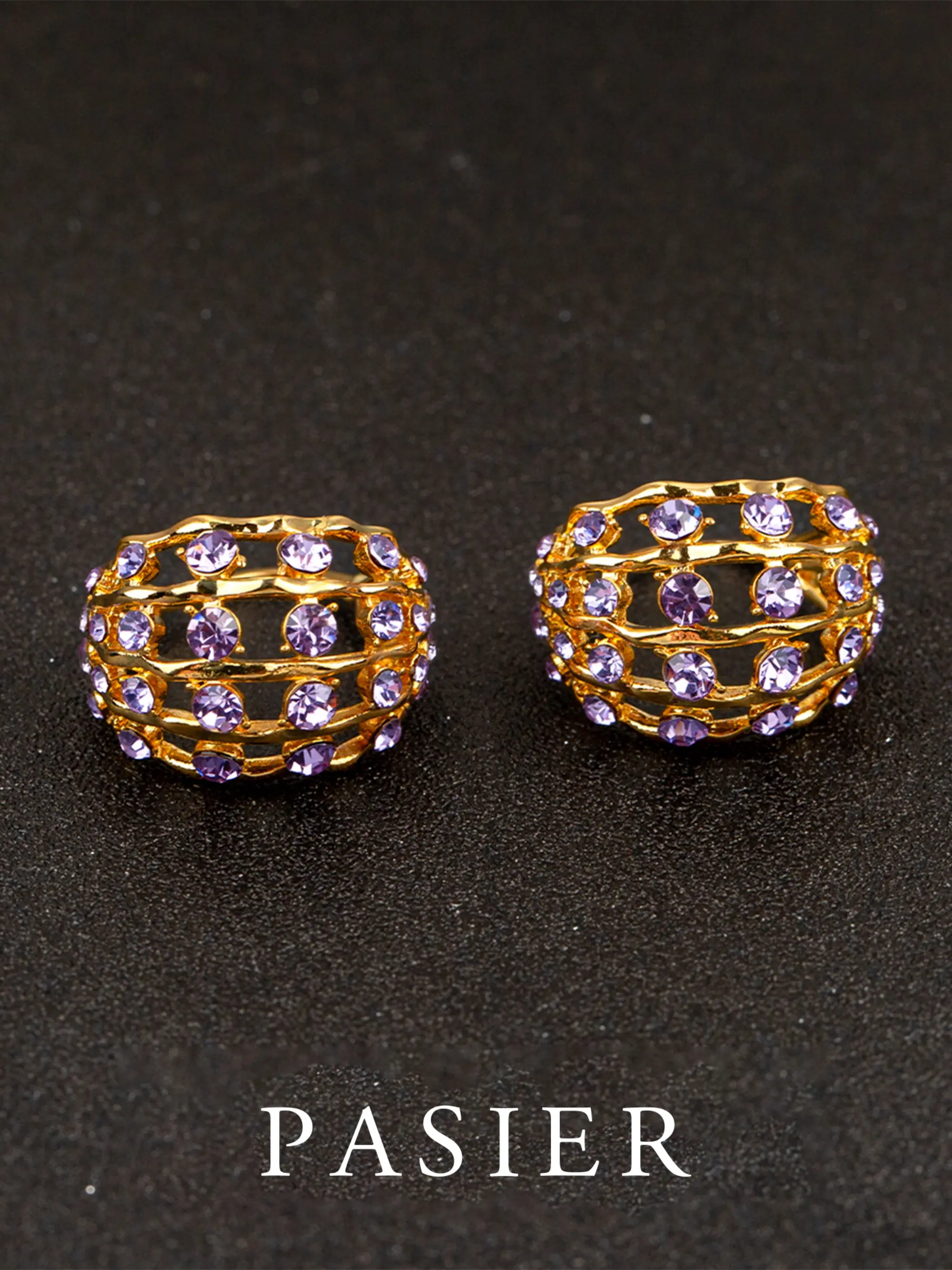 Pasier Alloy Cubic Zirconia Earrings, Elegant Design, Hypoallergenic Jewelry, Perfect Gift for Women, All Seasons Wear