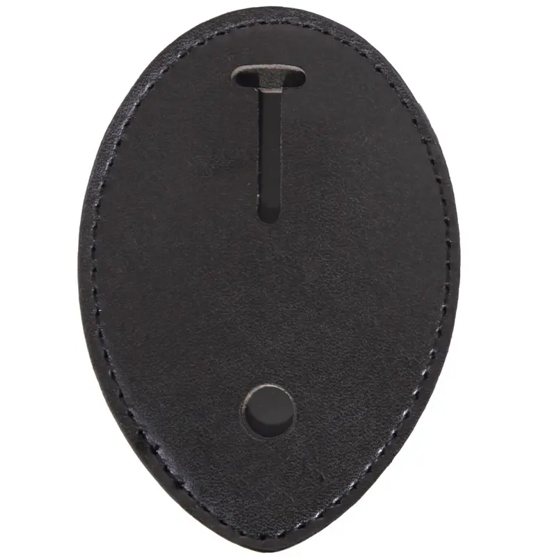 ROTHCO Leather Clip-On Badge Holder - 3 3/4x2 5/8x1/4in Secure-Hold Badge Pin Accessory, Durable Standard Size Office Stationery for Adult Law Enforcement Officers' Daily All-Seasons Use