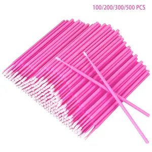 ✨【100/200/300/500 Pcs】Disposable Micro Mascara Brushes - 2mm Precision Eyelash Wands | Multi-Purpose Makeup Tools for Eyelash Extension & Makeup Cleanup