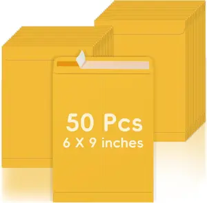 Envelopes  50 Pack 6x9 Self Seal Brown Kraft Catalog Mailing Envelopes 6 x 9 Manilla Envelopes Mailing Organize  Storage Home Office Business