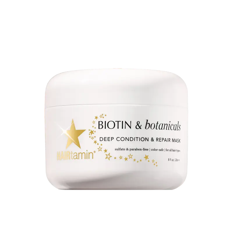 HAIRtamin Biotin & Botanicals Deep Condition & Repair Mask : Repairs Dry, Damaged, or Over-Processed Hair, Restores Strength & Hydration After Color, Heat, or Chemical Treatments