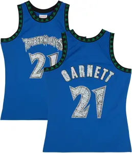 Kevin Garnett Minnesota Timberwolves Autographed Mitchell & Ness Blue 2003-04 NBA 75th Anniversary Diamond Swingman Jersey - Fanatics Authentic Certified