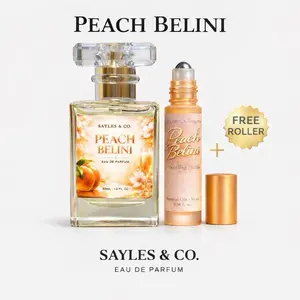 Sayles & Co. Peach Belini Eau de Parfum 30ML - Free Roller Included - Perfect for Snack Time Fragrance - Perfume day use