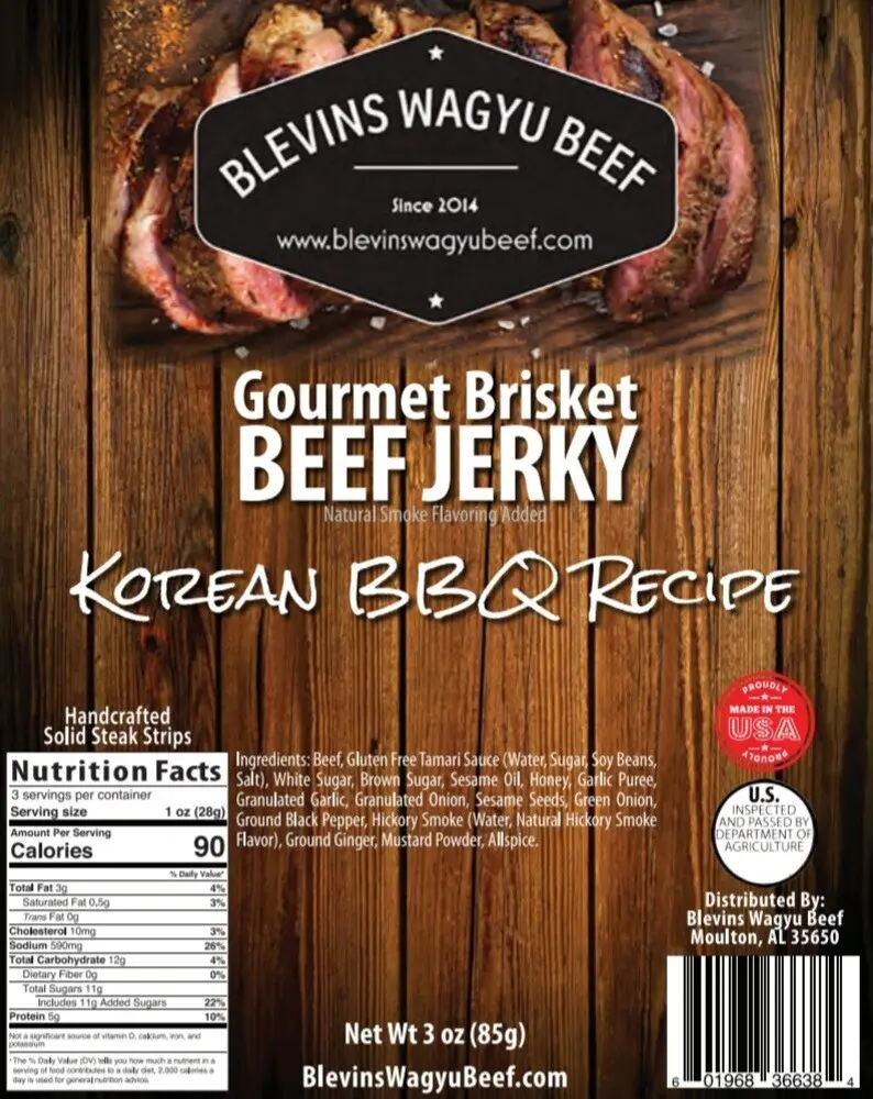 Korean BBQ Wagyu Brisket Beef Jerky  - Blevins Wagyu Beef - Premium Dried Snack - #Natural #Grain #Grass #TikTok #Luxury #Expensive #Quality #Keto #Carnivore #Meat #Dry #Fuego #JapaneseA5 #Lifestyle #fyp #TikTokviral #trending #tiktokfamous #recipe