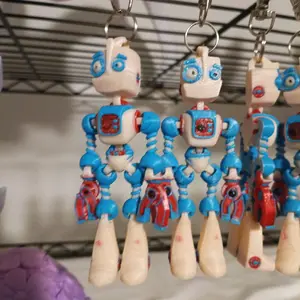 Robot Keychains - Blue & Red Design - Fun & Unique - Perfect for Kids & Collectors