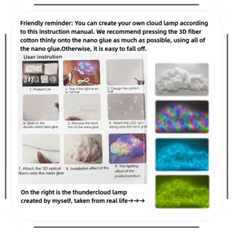 Thunder Cloud LED Light,Lightning Cloud Colorful Atmosphere Night Light, Modern Mood Lighting,DlY Creative Cloud Lights Gaming Room Garage Club Bar dj Party Light- 13.12 Feet (157.48 Inches)