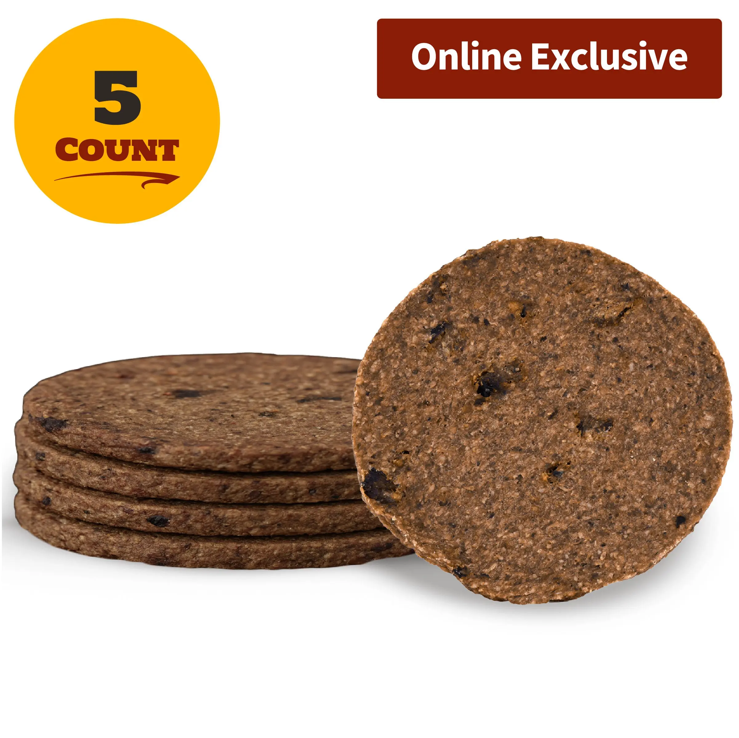Country Butcher Chicken & Cranberry Patties Plus - 5 Count Oven-Baked Dog Treats with Real USA-Raised Chicken & Natural Antioxidants