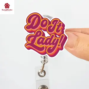 Funny Do It Lady Badge Reel, Funny Internet Moment, Retro Chit Comedy ID Holder, Chit Do It Lady Meme Badge Reel, Nurse Week Accessory