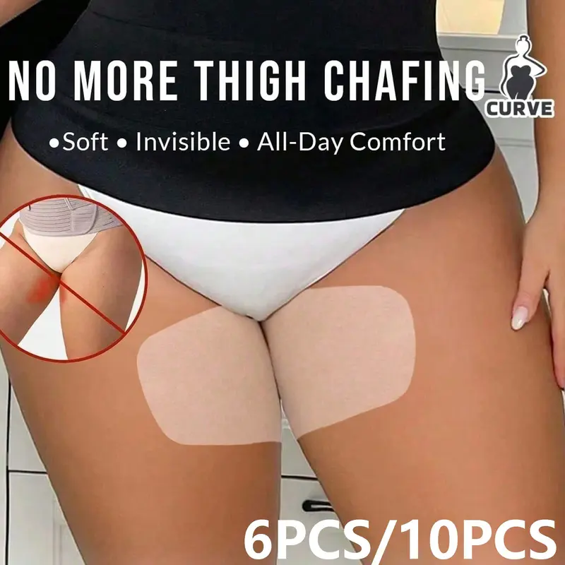 Disposable Non-Woven Thigh Friction Pad, Unisex Friction Protection, Thigh Chafing, Large Size, Soft Breathable, Summer Invisible Sweat Barrier, Ideal for Running, Hiking, Fitness and Daily Wear