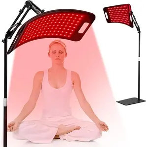 Red Light Therapy Device with Stand, 660nm & 850nm Infrared Light for Face & Full Body Pain Relief, Skin Health, Upgraded 3-in-1 LED Beads, USB-C Charging Included