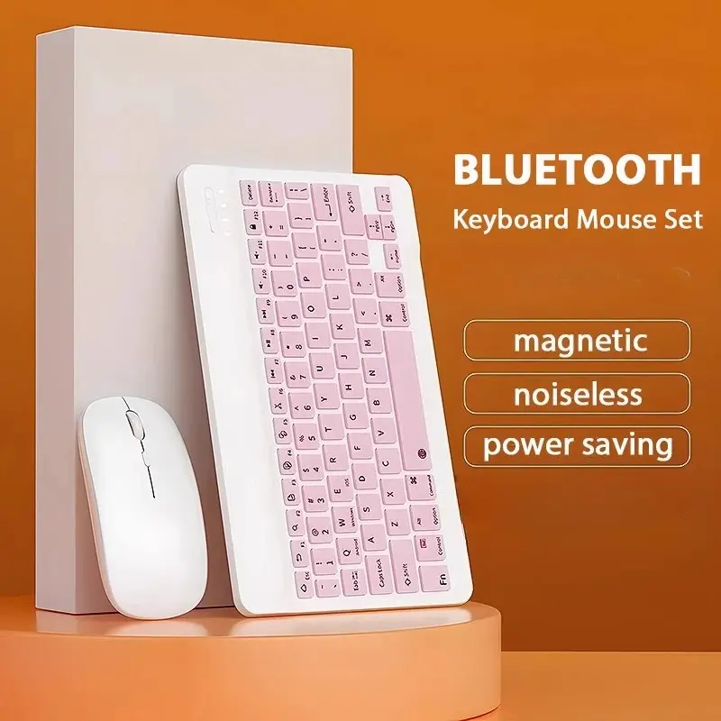 Magnetic Bluetooth Rechargeable Keyboard for 10-in, 10.2-in, 10.9-in, 11-in Devices, Xiaomi 6, Huawei Matepad 11.5 Tablet Accessories, Bluetooth Keyboard