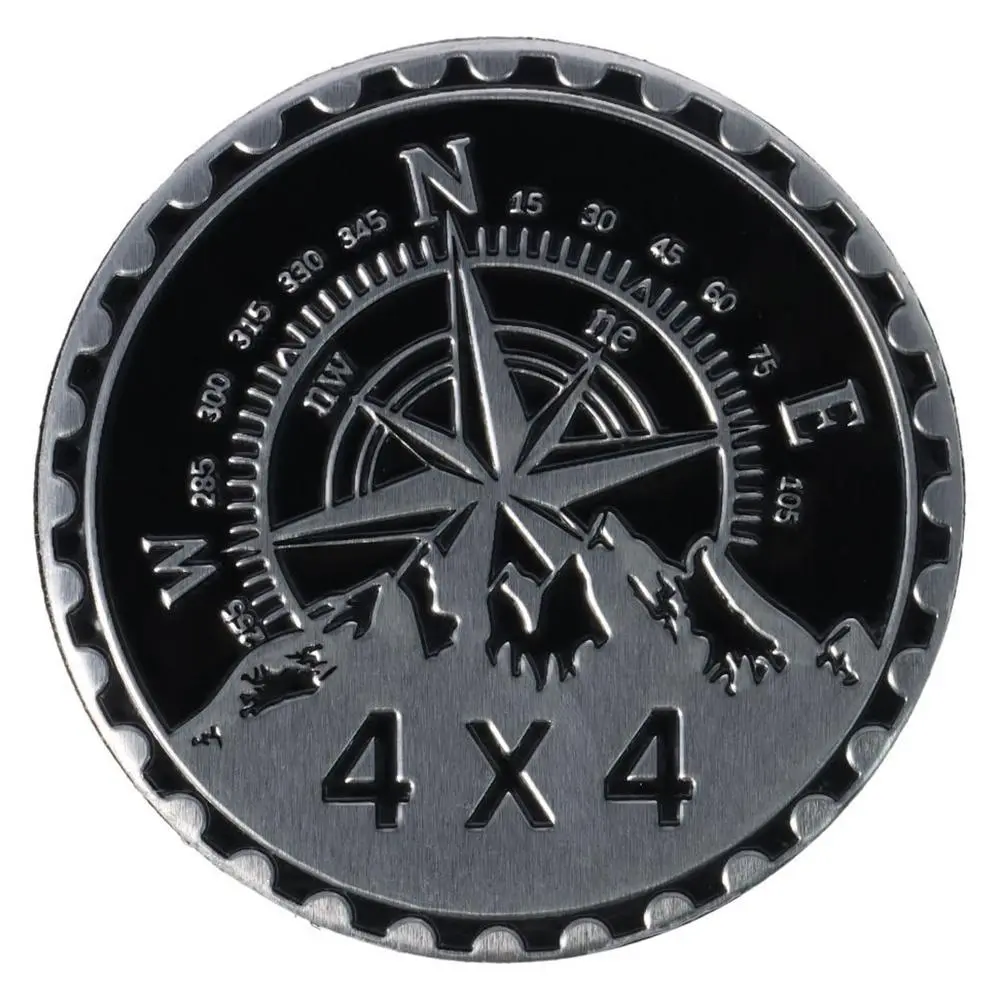 3D Metal Car Emblems , Round Emblem Decals,4 x 4 Metal Automotive Badge for Car, Truck, Motorcycle
