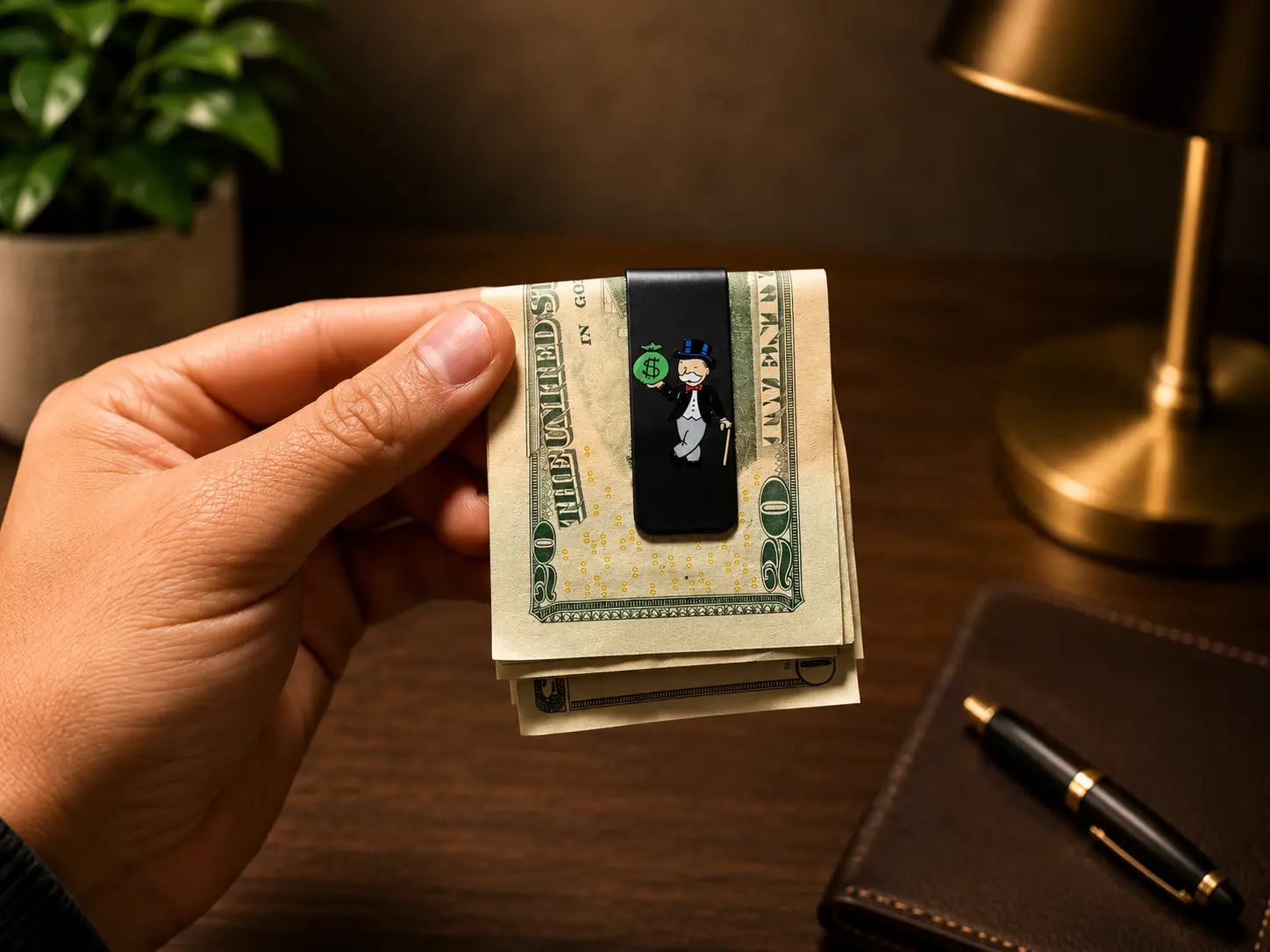 Monopoly man metal money clip more designs check shop