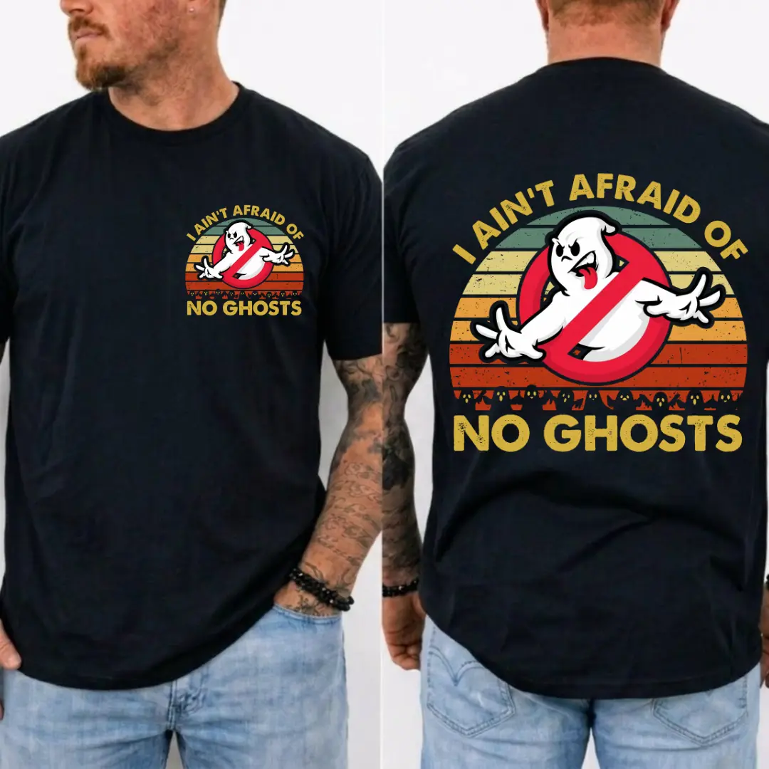 Ghostbusters I Ain’t Afraid Of No Ghost Vintage T-Shirt, Ghostbuster Movie T-Shirt, Funny T-Shirt,Gifts for men and women, MADE IN USA.