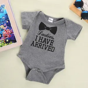 Newborn Infant Baby Boy Girl Bodysuit Short Sleeve  Romper Summer Clothes Ladie's Have Arrived Romper Outfit Coming Home/Take Home From Hospital