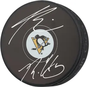 Ryan Whitney and Paul Bissonnette Pittsburgh Penguins Autographed Hockey Puck - Fanatics Authentic Certified