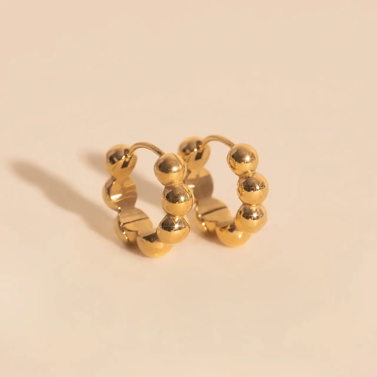 Bubble Chunky Rounded Huggie Hoop Earrings
