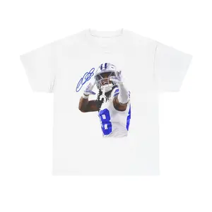 CeeDee Lamb Tee Graphic T-Shirt 200g Cotton Graphic Short Sleeve Y2K T-Shirt Casual streetwear shirt, spring and summer t-shirt, cropped style, comfortable cut.